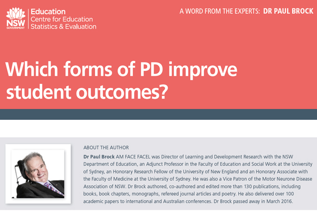 Which Forms of PD Improve Student Outcomes?
