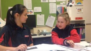 Students discuss their observations and key findings with reference to the level of stretch in the Maths task before meeting with their teacher